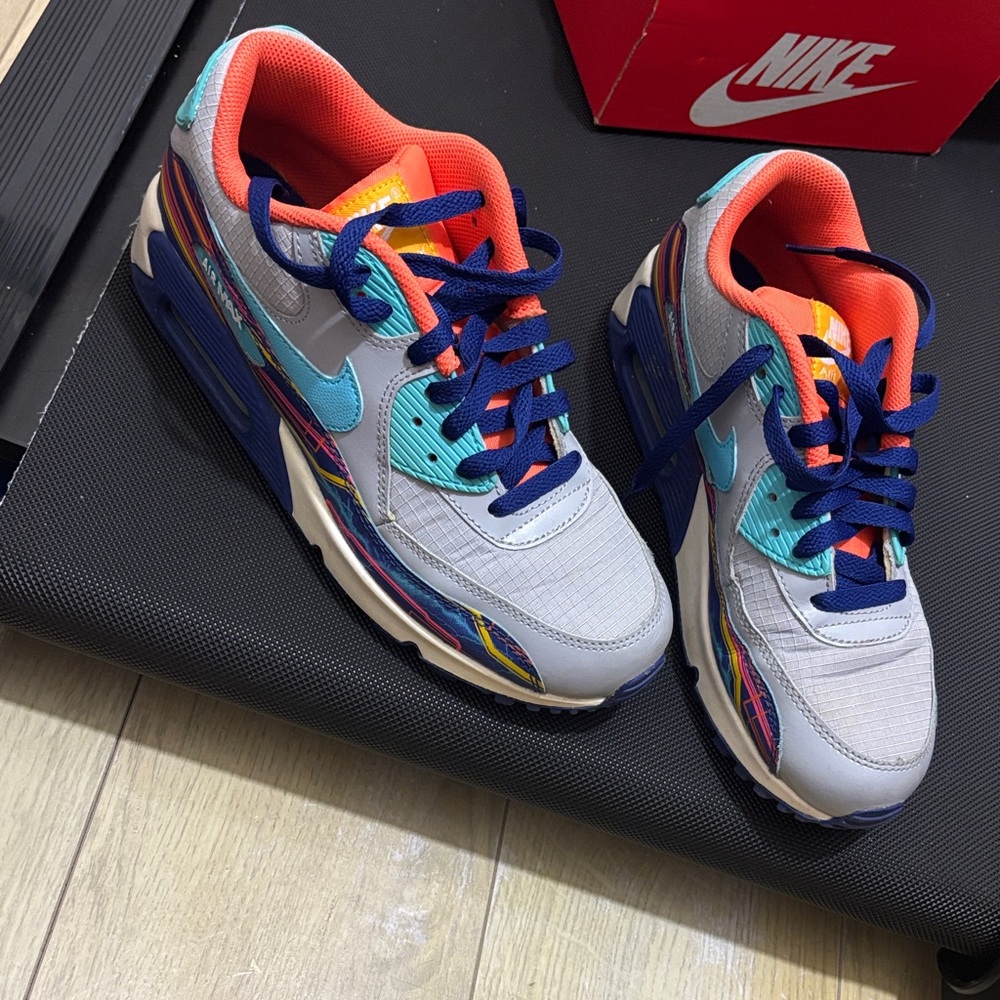 Nike Kids' Gray and Blue Sneakers